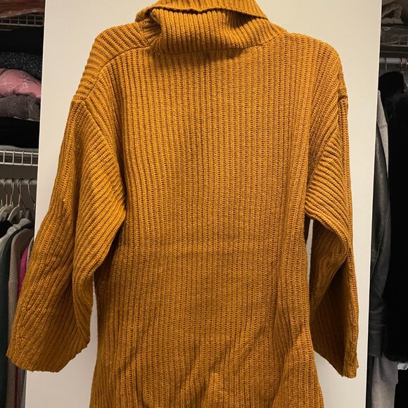 Topshop Chunky Knit‎ Sweater Turtleneck Brown Neutral Acrylic US 0-2 - Picture 5 of 7